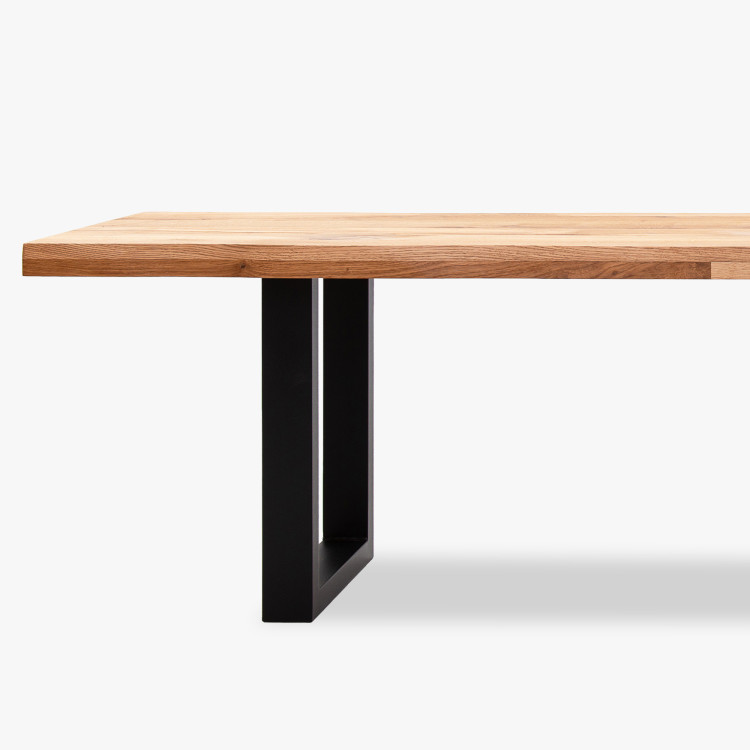 Holzmassiveiche-Bank ohne Rückenlehne 160 cm