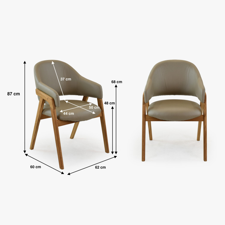 Jídelní set York & Beny – Eleganz und Komfort aus massivem Eichenholz