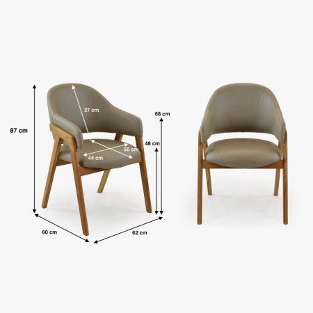 Jídelní set York & Beny – Eleganz und Komfort aus massivem Eichenholz