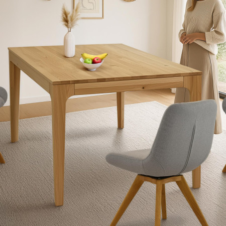 Ausziehbarer Holztisch - Eiche 180 cm lang