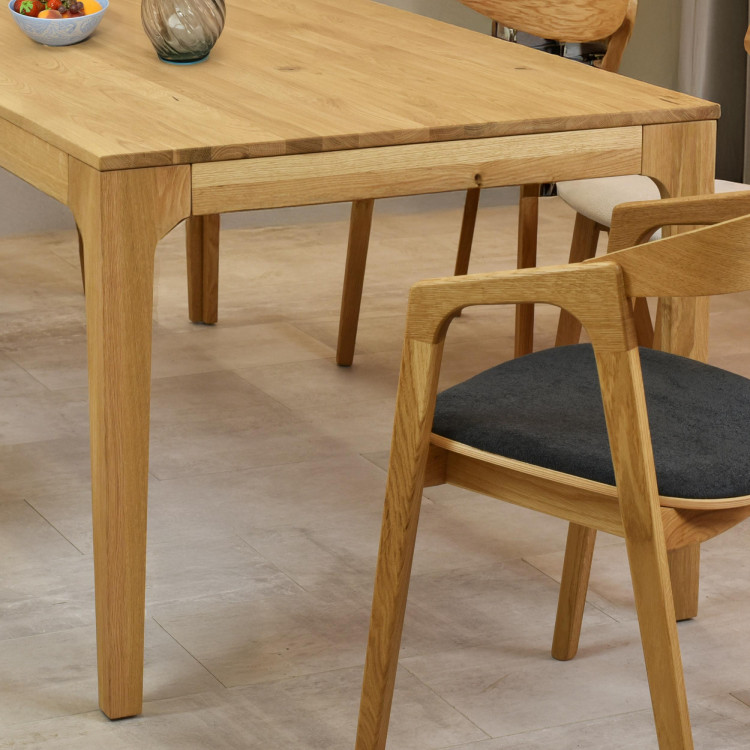 Ausziehbarer Holztisch - Eiche 180 cm lang