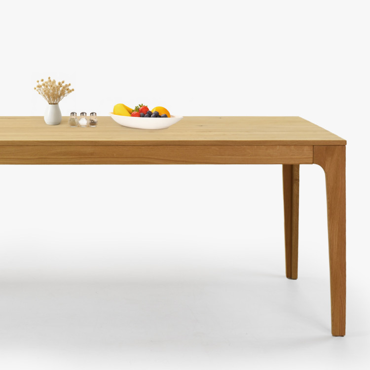 Ausziehbarer Holztisch - Eiche 180 cm lang