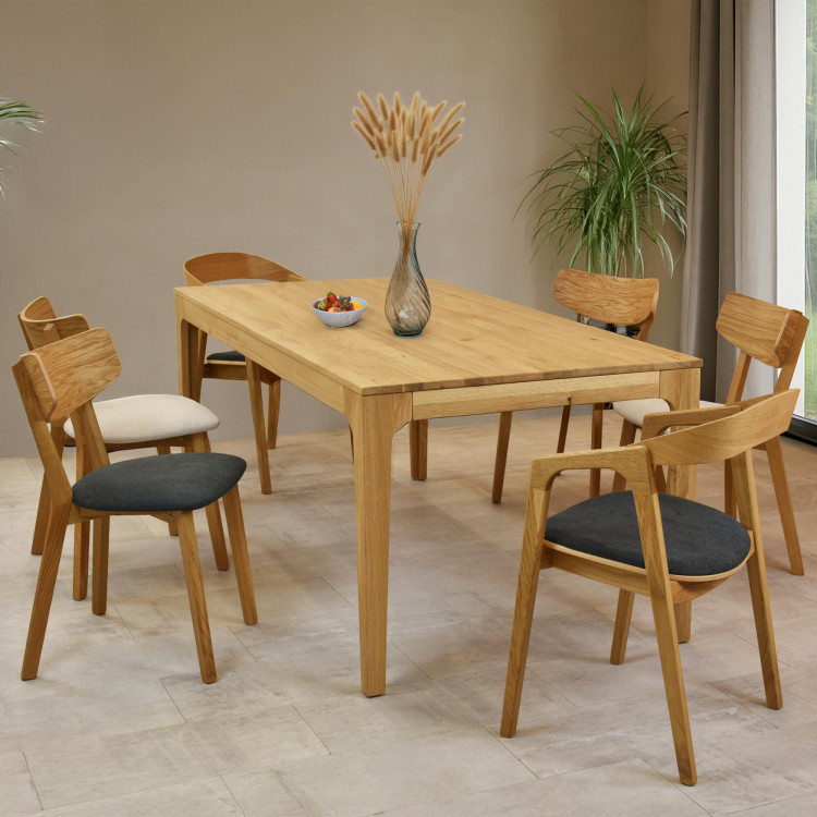 Ausziehbarer Holztisch - Eiche 180 cm lang