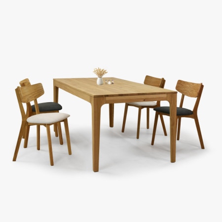 Ausziehbarer Holztisch - Eiche 180 cm lang