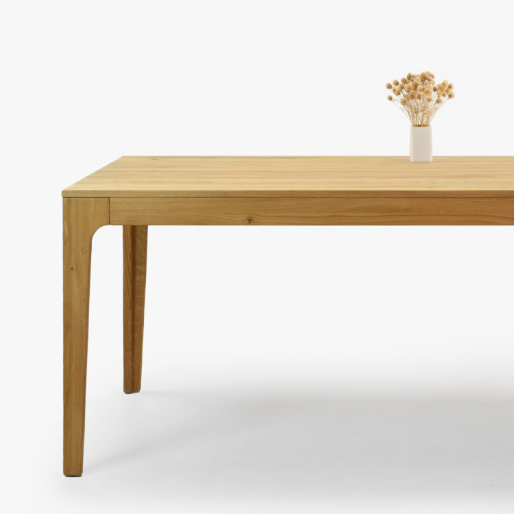 Ausziehbarer Holztisch - Eiche 180 cm lang