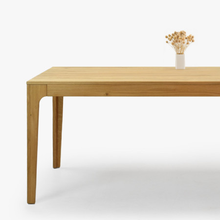 Ausziehbarer Holztisch - Eiche 180 cm lang