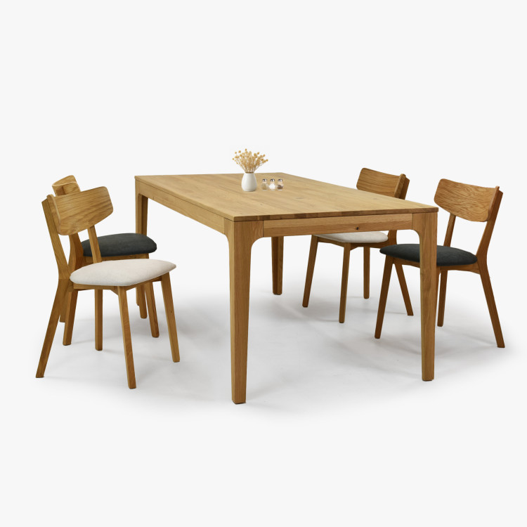 Ausziehbarer Holztisch - Eiche 180 cm lang