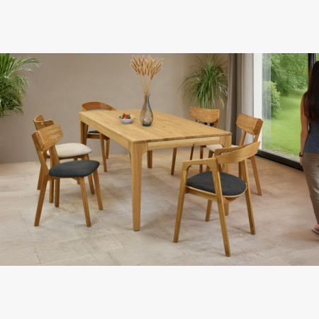 Ausziehbarer Holztisch - Eiche 180 cm lang