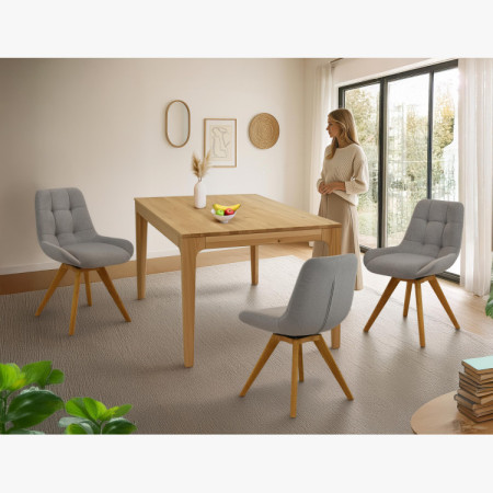 Ausziehbarer Holztisch - Eiche 180 cm lang