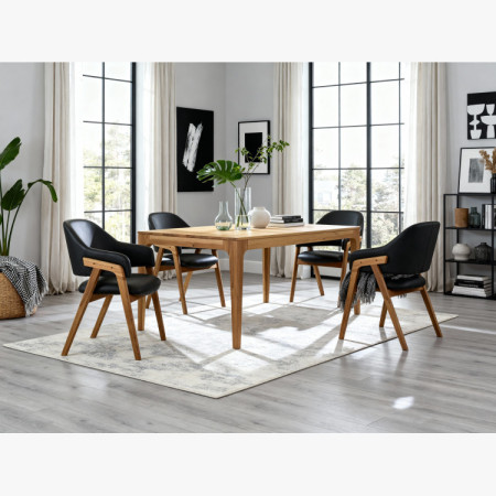 Ausziehbarer Holztisch - Eiche 180 cm lang