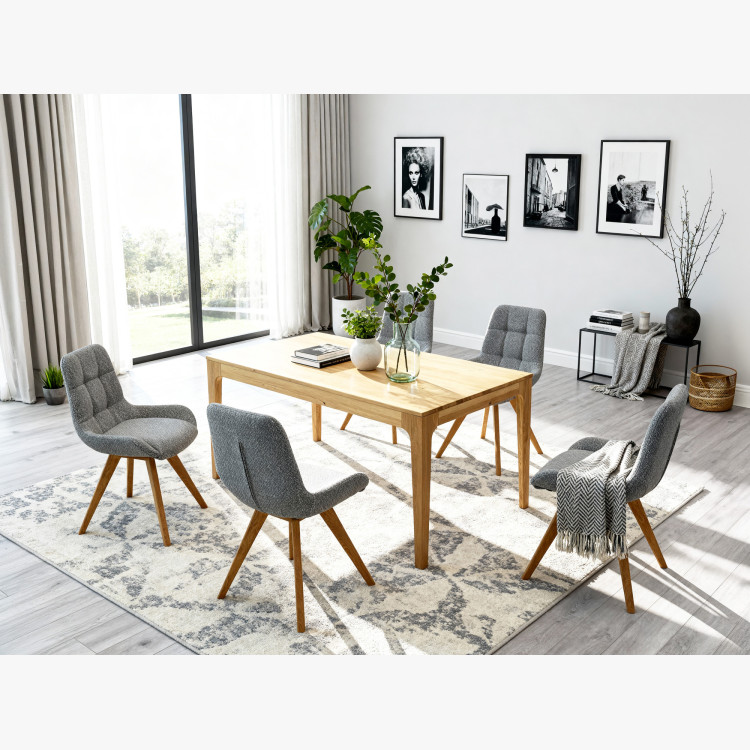 Ausziehbarer Holztisch - Eiche 180 cm lang