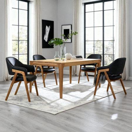 Jedezimmer-Set aus massiver Eiche Lucas + Beny