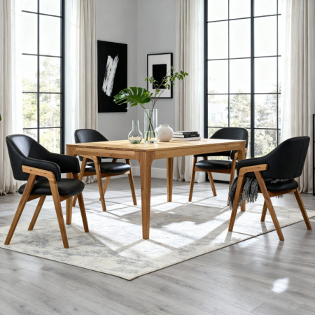 Jedezimmer-Set aus massiver Eiche Lucas + Beny