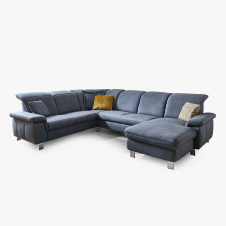 Planungs-Sitzgarnitur in U-Form mit Funktionen Magma - Ottoman links