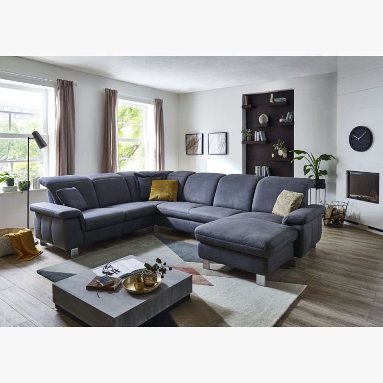 Planungs-Sitzgarnitur in U-Form mit Funktionen Magma - Ottoman links