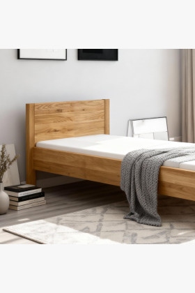 Einzel- oder Doppelbett aus Eiche 90 x 200 cm – robust & massiv 2