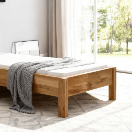 Einzel- oder Doppelbett aus Eiche 90 x 200 cm – robust & massiv