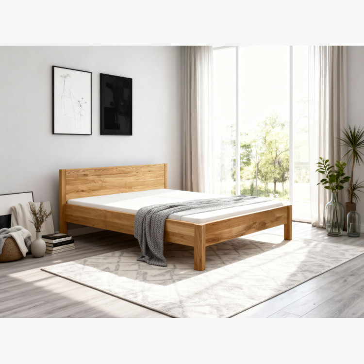 Einzel- oder Doppelbett aus Eiche 90 x 200 cm – robust & massiv