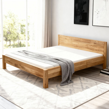 Ehebett aus Eiche Richard 160 x 200 cm - Massiv & Stabil
