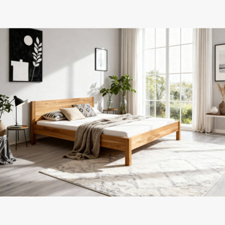 Ehebett aus Eiche Richard 160 x 200 cm - Massiv & Stabil