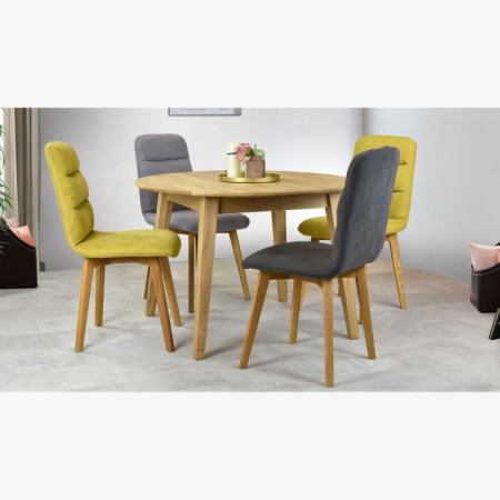 Runder Esstisch Massiv Eiche, Janov 90 cm