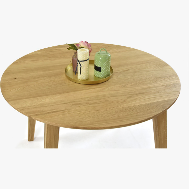 Runder Esstisch Massiv Eiche, Janov 90 cm