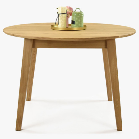 Runder Esstisch Massiv Eiche, Janov 90 cm