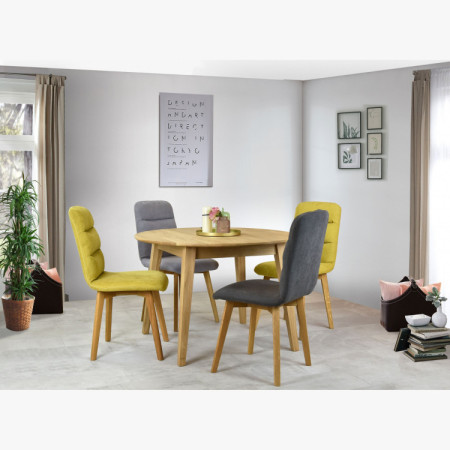 Runder Esstisch Massiv Eiche, Janov 90 cm