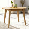 Runder Esstisch Massiv Eiche geölt 90-110 cm Holz Tisch