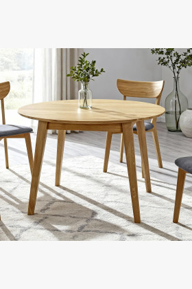 Kulatý jídelní stůl masiv dub, Janov 110 cm 2