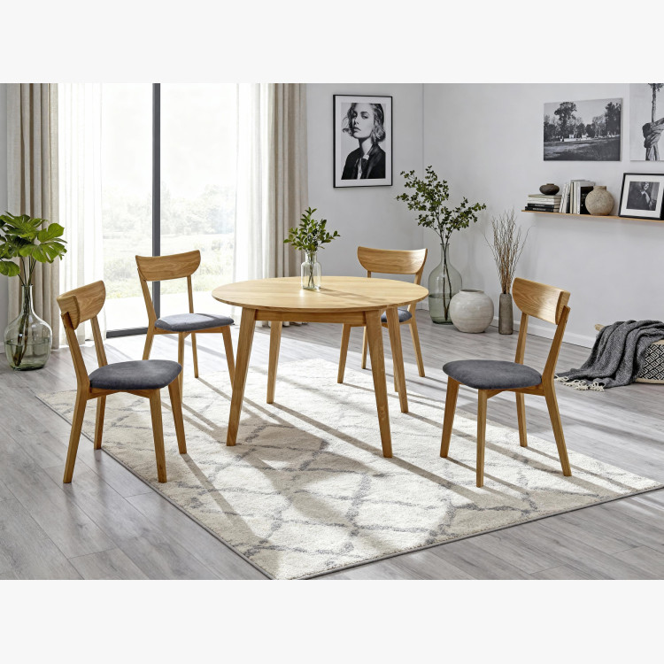 Kulatý jídelní stůl masiv dub, Janov 110 cm