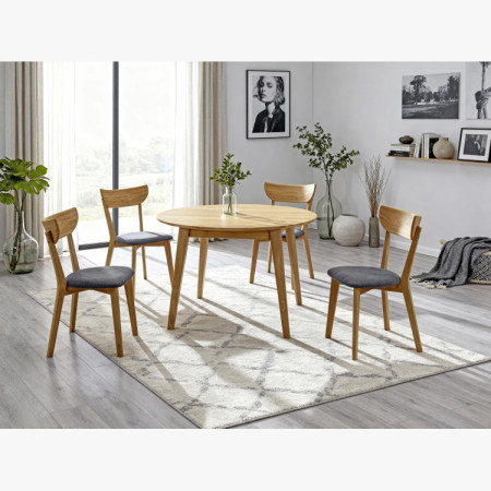 Kulatý jídelní stůl masiv dub, Janov 110 cm