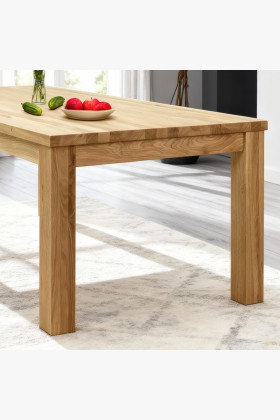 Massiver Eichen-Esstisch 200 x 100 cm 2