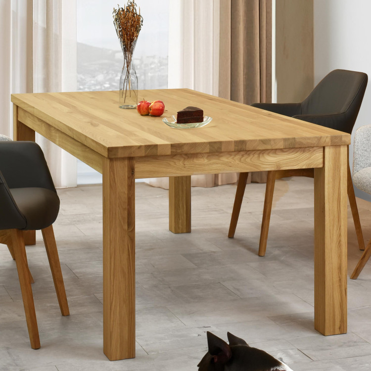 Massiver Eichen-Esstisch 200 x 100 cm