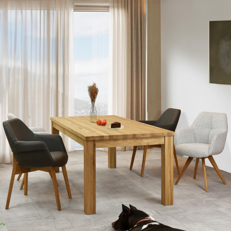 Massiver Eichen-Esstisch 200 x 100 cm