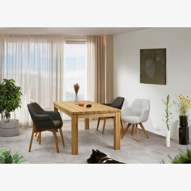 Massiver Eichen-Esstisch 200 x 100 cm