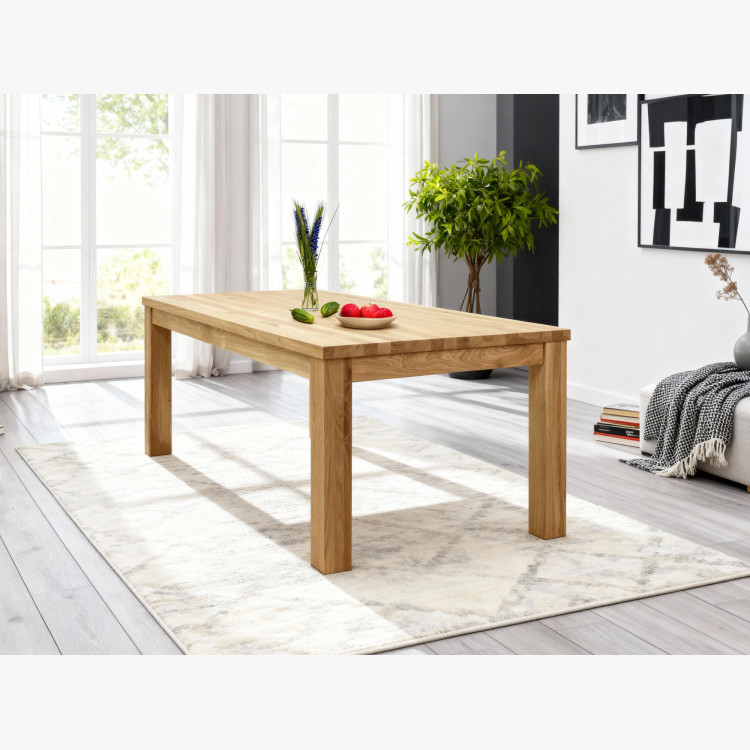 Massiver Eichen-Esstisch 200 x 100 cm