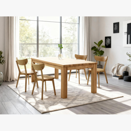 Massiver Eichen-Esstisch 200 x 100 cm