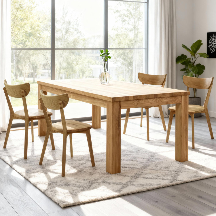 Massiver Eichen-Esstisch 200 x 100 cm