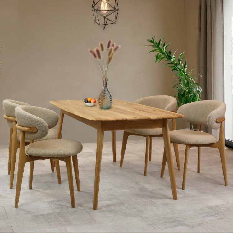 Luxuriöser Eichentisch 160 x 90 cm mit Ausziehfunktion