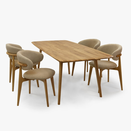 Luxuriöser Eichentisch 160 x 90 cm mit Ausziehfunktion