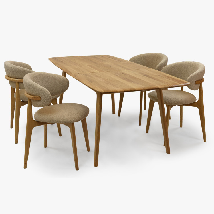 Luxuriöser Eichentisch 160 x 90 cm mit Ausziehfunktion