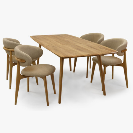 Luxuriöser Eichentisch 160 x 90 cm mit Ausziehfunktion