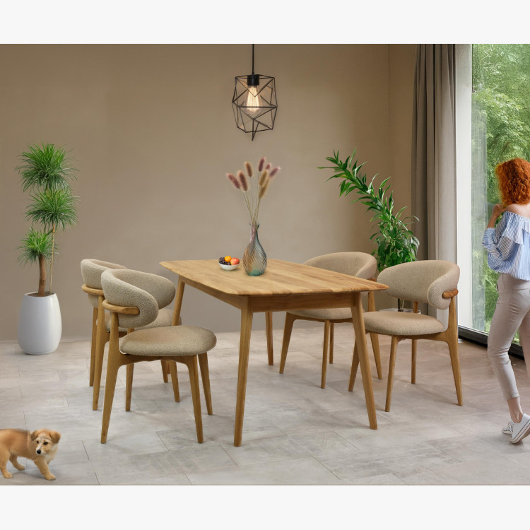 Luxuriöser Eichentisch 160 x 90 cm mit Ausziehfunktion