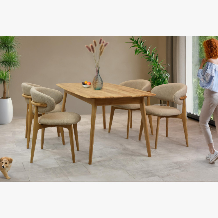 Luxuriöser Eichentisch 160 x 90 cm mit Ausziehfunktion