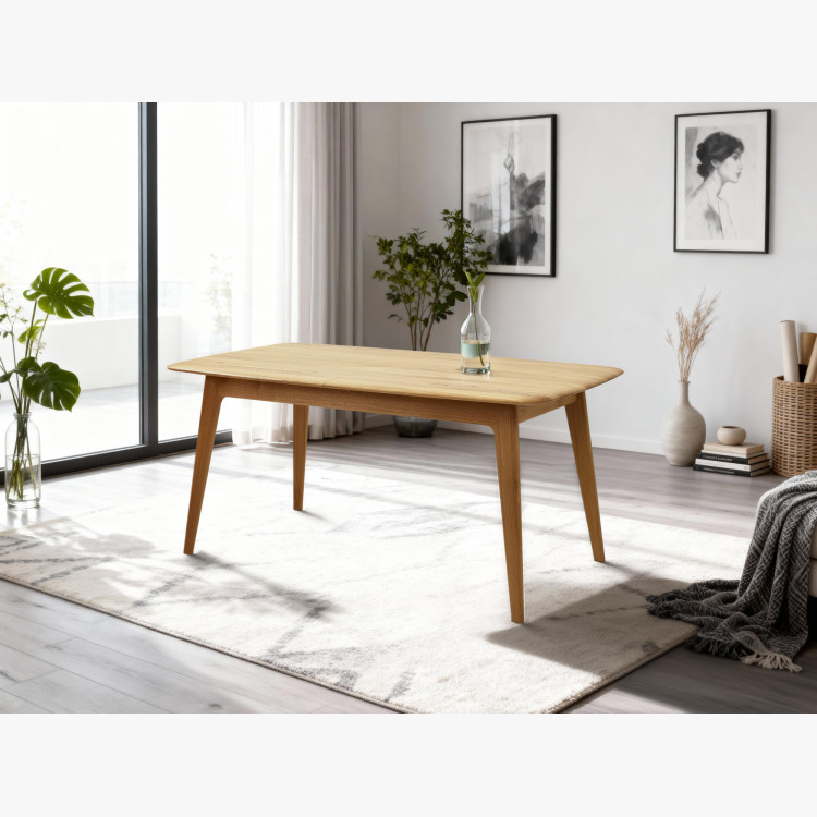 Luxuriöser Eichentisch 160 x 90 cm mit Ausziehfunktion