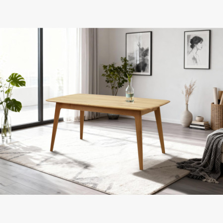 Luxuriöser Eichentisch 160 x 90 cm mit Ausziehfunktion