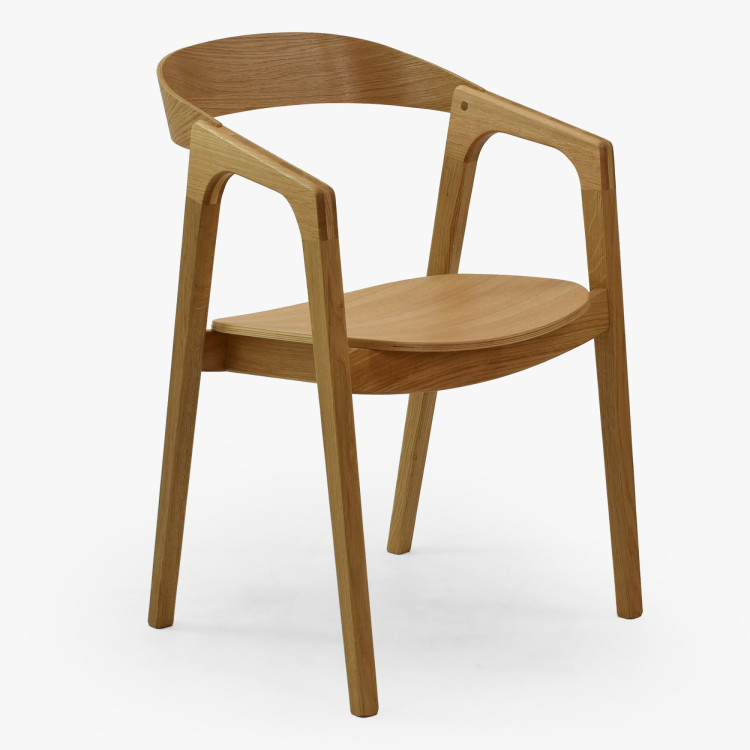 Eichenstuhl mit Armlehnen