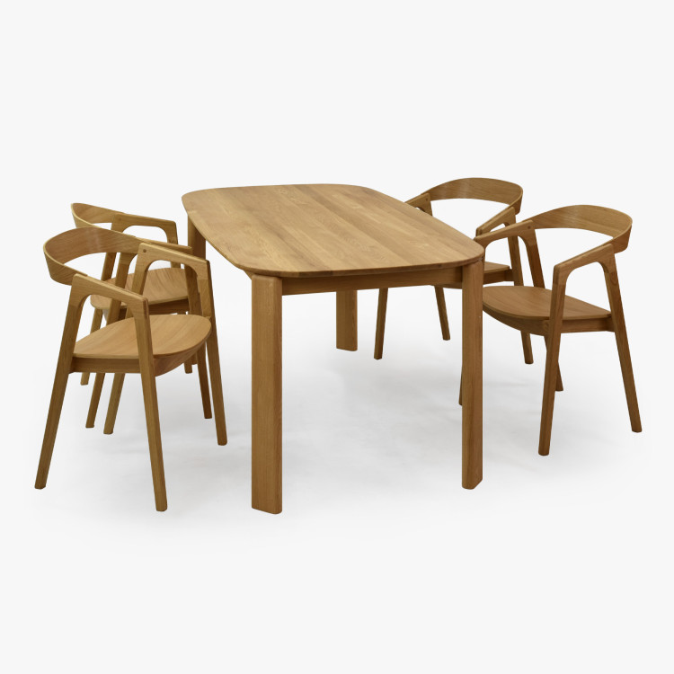 Eichenstuhl mit Armlehnen