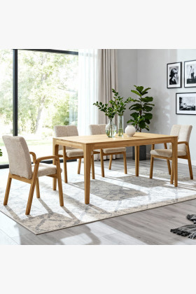 Rozklappbarer Esstisch Lukas 180x90 und Stuhl Ori